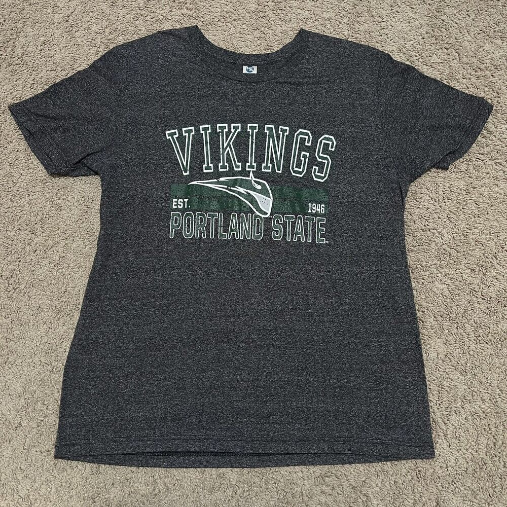 Portland State Vikings Shirt Women 2XL XXL Couture Gray PSU University Game Day